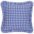 Blue - Back - Furn Maude Reversible Gingham Cushion Cover