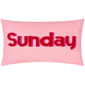 Pink - Front - Furn Sunday Embroidered Cushion Cover