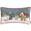 Stone - Front - Evans Lichfield Piped Dog Christmas Cushion Cover