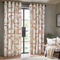 Clay - Front - Hoem Carro Abstract Eyelet Curtains