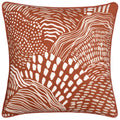 Chestnut - Front - Hoem Nola Piped Abstract Cushion Cover