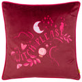 Purple - Back - Furn Witch Please Piped Velvet Cushion Cover