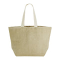 Natural - Front - Westford Mill Washed Jute Beach Soft Touch Tote Bag