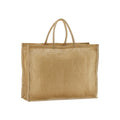 Natural - Front - Westford Mill Contrast Starched Jute Tote Bag