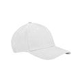 White - Front - Beechfield Classic Organic Cotton 6 Panel Baseball Cap