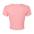 Solid Pink - Back - Bella + Canvas Womens-Ladies Crop Top