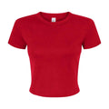 Solid Red - Front - Bella + Canvas Womens-Ladies Crop Top