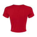 Solid Red - Back - Bella + Canvas Womens-Ladies Crop Top