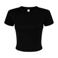 Solid Black - Front - Bella + Canvas Womens-Ladies Crop Top