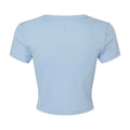 Solid Baby Blue - Back - Bella + Canvas Womens-Ladies Crop Top