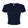 Solid Navy - Front - Bella + Canvas Womens-Ladies Crop Top