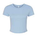 Solid Baby Blue - Front - Bella + Canvas Womens-Ladies Crop Top