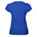Royal Blue - Back - Gildan Womens-Ladies Soft Touch V Neck T-Shirt