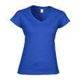 Royal Blue - Front - Gildan Womens-Ladies Soft Touch V Neck T-Shirt