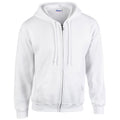 White - Front - Gildan Unisex Adult Heavy Blend Full Zip Hoodie