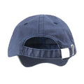 Navy-Putty - Back - Result Headwear Washed Cotton Sandwich Peak Baseball Cap