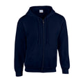 Navy - Front - Gildan Unisex Adult Heavy Blend Full Zip Full Zip Hoodie