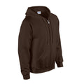 Dark Chocolate - Side - Gildan Unisex Adult Heavy Blend Full Zip Full Zip Hoodie