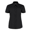 Black - Front - Kustom Kit Womens-Ladies Workforce Short-Sleeved Blouse