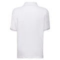 White - Back - Fruit of the Loom Childrens-Kids 65-35 Pique Polo Shirt