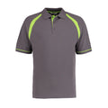 Charcoal-Lime - Front - Kustom Kit Mens Oak Hill Polo Shirt