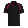 Black-Bright Red - Front - Kustom Kit Mens Oak Hill Polo Shirt