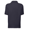 Deep Navy - Back - Fruit of the Loom Childrens-Kids 65-35 Plain Pique Polo Shirt