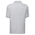 Heather Grey - Back - Fruit of the Loom Childrens-Kids 65-35 Plain Pique Polo Shirt