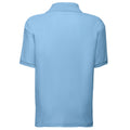 Sky Blue - Back - Fruit of the Loom Childrens-Kids 65-35 Plain Pique Polo Shirt