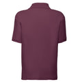 Burgundy - Back - Fruit of the Loom Childrens-Kids 65-35 Plain Pique Polo Shirt