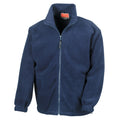 Navy - Front - Result Unisex Adult Polartherm Fleece Jacket