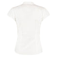 White - Back - Kustom Kit Womens-Ladies Continental Capped Sleeved Blouse