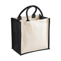 Black - Front - Westford Mill Midi Jute Printable Tote Bag