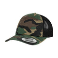 Wood Camo-Black - Front - Flexfit Camo Trucker Cap