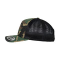 Wood Camo-Black - Side - Flexfit Camo Trucker Cap