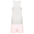 White-Pink - Back - Towel City Womens-Ladies Stripe Short Pyjama Set