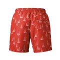 Coral - Back - Wombat Mens Nautical Swim Shorts