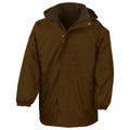 Brown - Front - Result Childrens-Kids StormDri 4000 Reversible Jacket