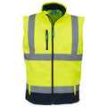 Yellow-Navy - Front - Yoko Mens High-Vis Gilet