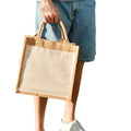 Natural - Back - Westford Mill Jute Pocket Tote Bag