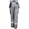 Grey-Black - Back - WORK-GUARD by Result Unisex Adult X-Over Holster Pocket Work Trousers