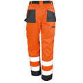 Orange - Back - Result Core Unisex Adult Hi-Vis Safety Cargo Trousers