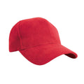 Red - Front - Result Headwear Pro Style Heavy Cotton Baseball Cap