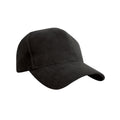 Black - Front - Result Headwear Pro Style Heavy Cotton Baseball Cap