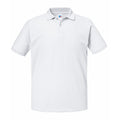 White - Front - Russell Mens Authentic Eco Piqué Polo Shirt