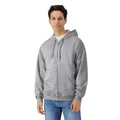 Sports Grey - Front - Gildan Mens Softstyle Midweight Full Zip Hoodie