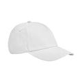 White - Front - Beechfield Classic Organic Cotton 5 Panel Baseball Cap