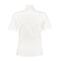 White - Back - Kustom Kit Womens-Ladies Short-Sleeved Business Blouse