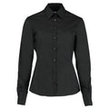 Black - Front - Kustom Kit Womens-Ladies Tailored Long-Sleeved Business Blouse