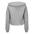 Heather Grey - Back - Awdis Womens-Ladies Girlie Cropped Hoodie